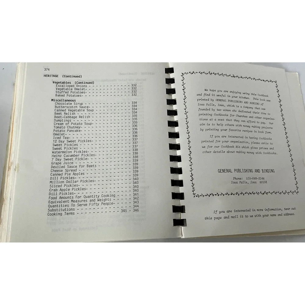 St Paul Lutheran Church Centennial Cookbook‎ Sheldon Iowa 1887-1987 Vintage